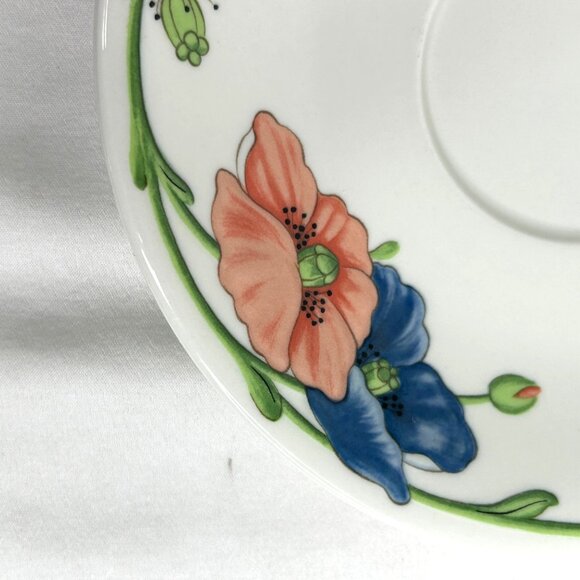 Villeroy & Boch Amapola Large Mug & Saucer Set Of 3 Floral 3.5" - Picture 5 of 11
